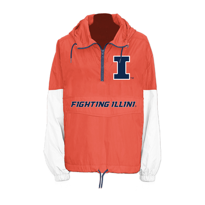 Fighting Illini Retro Pullover Windbreaker
