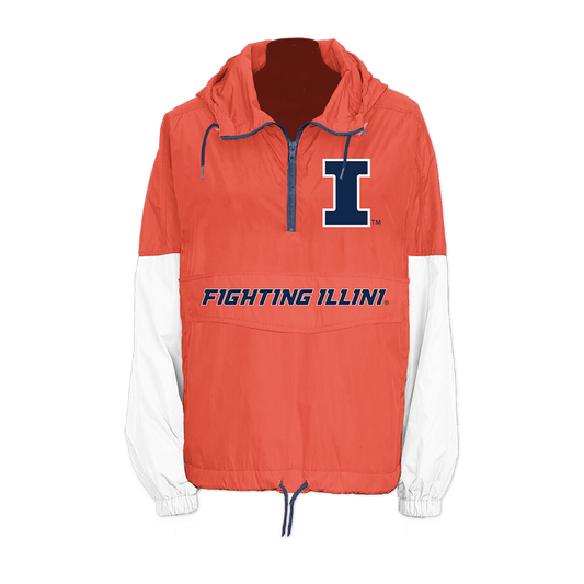 Fighting Illini Retro Pullover Windbreaker