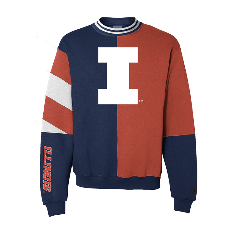 Fighting Illini Split Crewneck