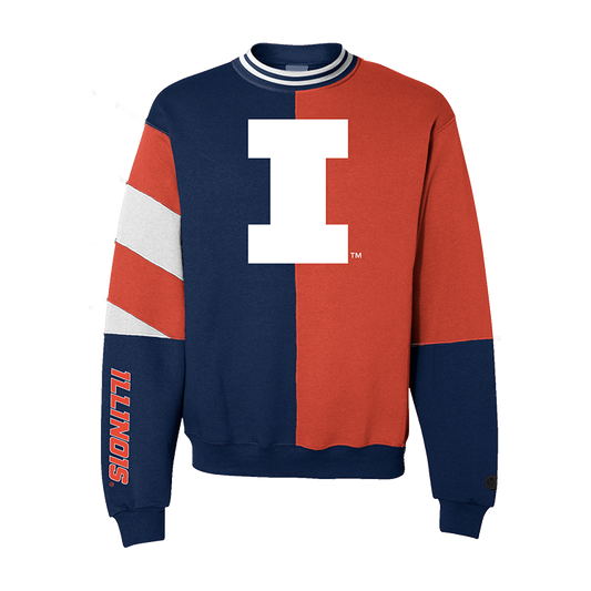 Fighting Illini Split Crewneck