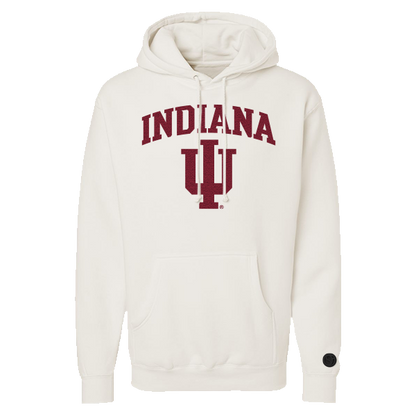 Indiana Hoosiers Bone Chenille Pullover Hoodie