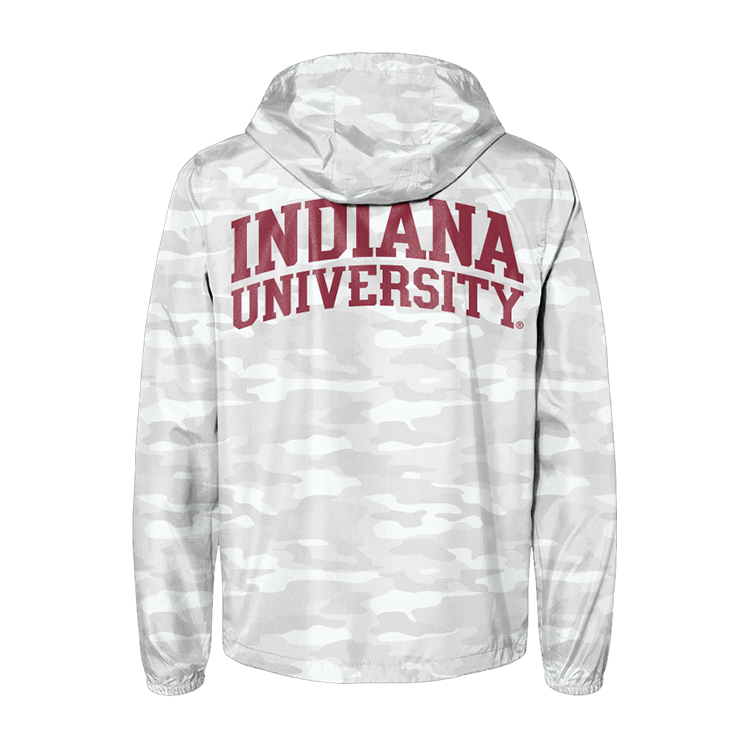 White Indiana Hoosiers 'Indiana University' text on the back view. 