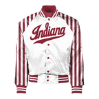 Striped; red; white Indiana Hoosiers Coach Jacket - Official NCAA Licensed Collegiate Apparel
