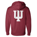 Indiana Hoosiers Corduroy maroon hoodie back view. 