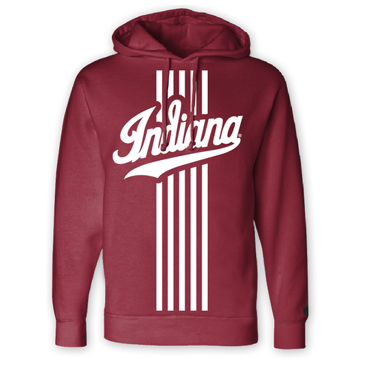 Indiana Hoosiers Pocketless Corduroy Hoodie - Candy Stripe