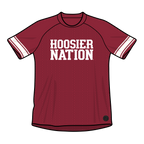 Indiana Hoosiers fashion football jersey with 'Hoosier Nation' text front view. 
