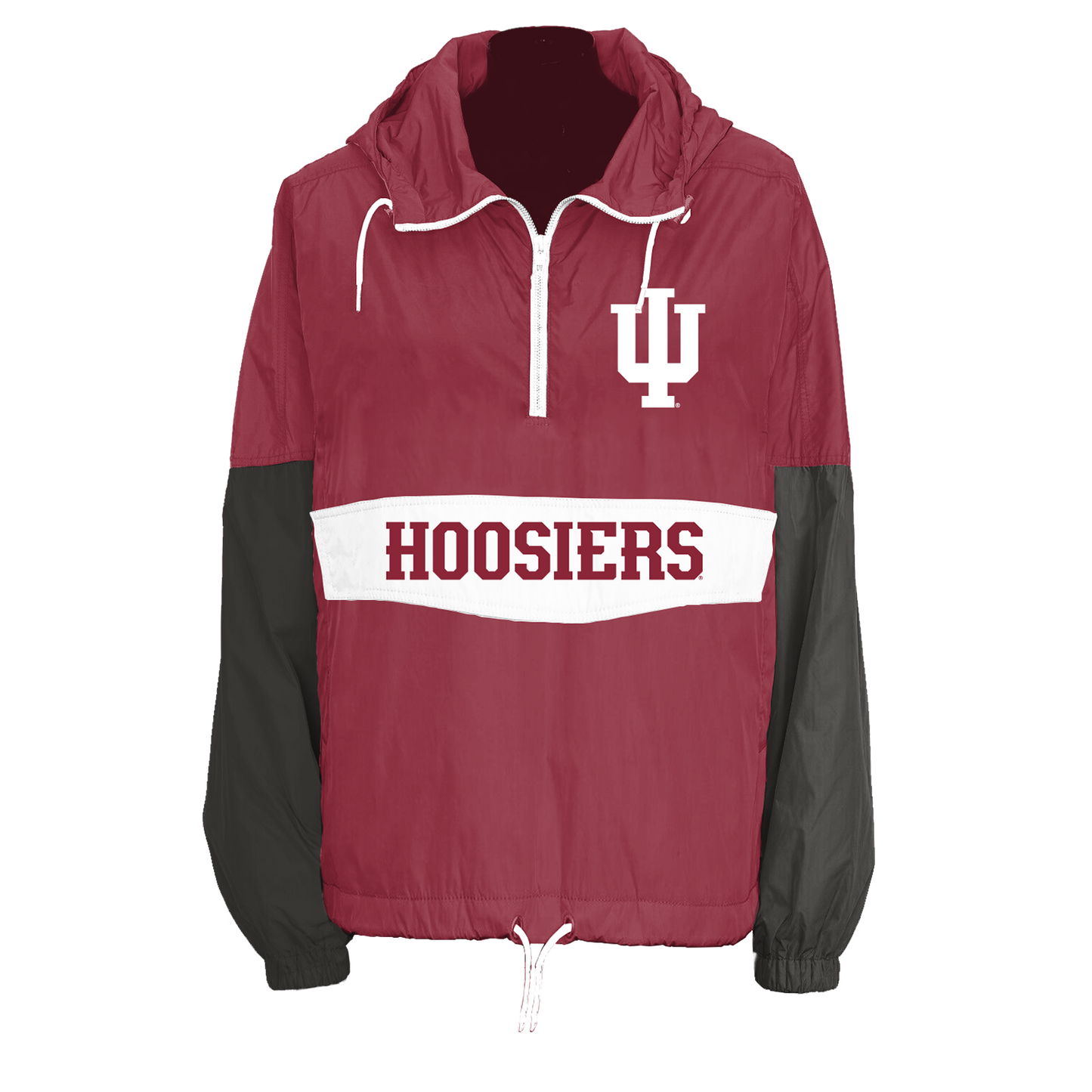 Indiana Hoosiers Retro Pullover Windbreaker - Candy Stripe
