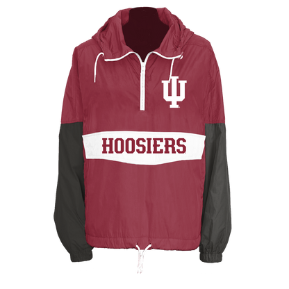 Indiana Hoosiers Retro Pullover Windbreaker - Candy Stripe