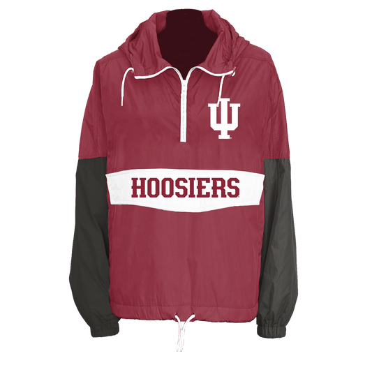 Indiana Hoosiers Retro Pullover Windbreaker - Candy Stripe