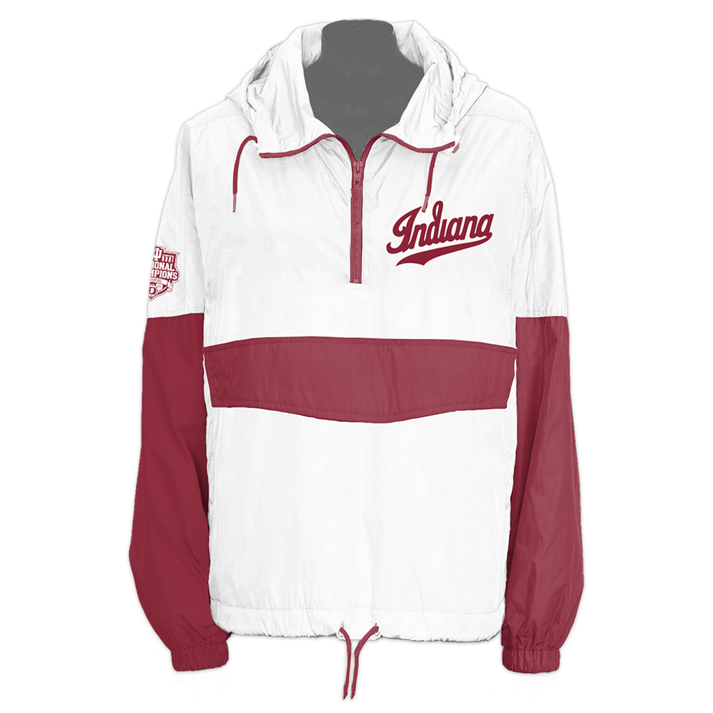 Indiana Hoosiers NC 2025 Retro Pullover Windbreaker.