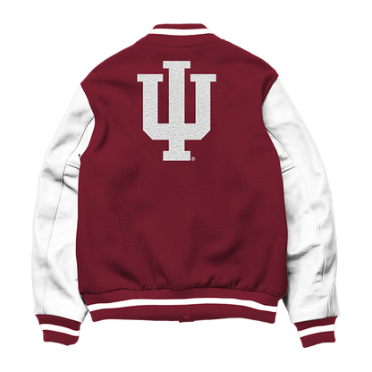 Indiana Hoosiers Varsity Jacket with Candy Stripe Liner
