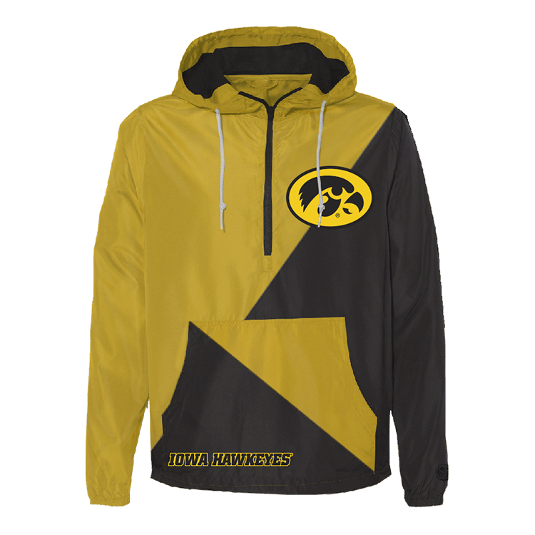 Yellow Iowa Hawkeyes Windbreaker - Official NCAA Licensed Collegiate Apparel