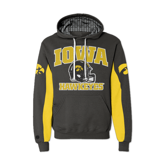 Iowa Hawkeyes AOP Chenille Pullover Hoodie