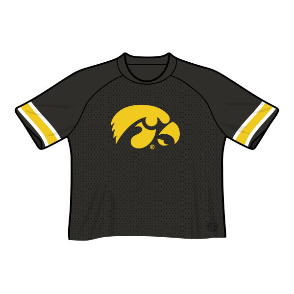 Iowa Hawkeyes Fashion Cropped Football Jersey