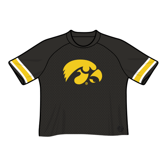 Iowa Hawkeyes Fashion Cropped Football Jersey