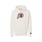 Utah Utes Bone Chenille Pullover Hoodie