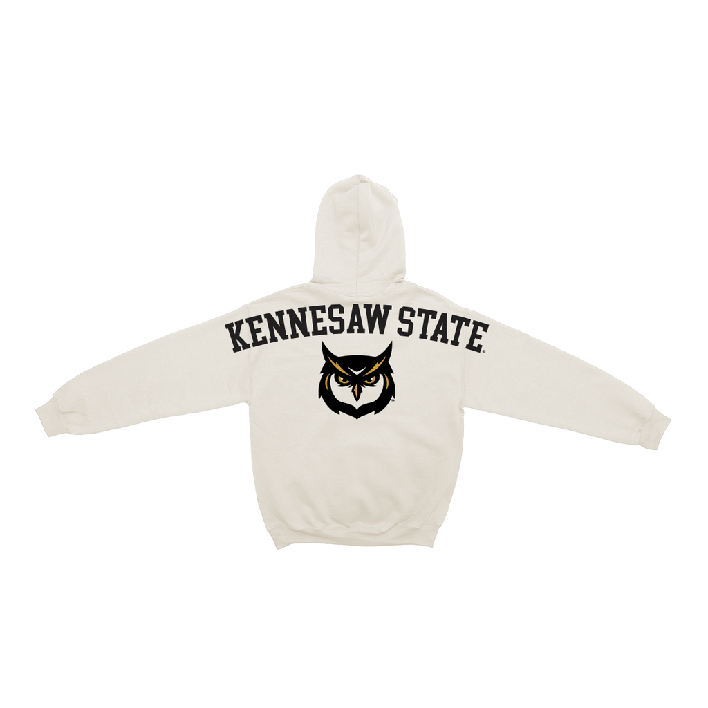 Sudadera con capucha de chenilla de hueso de los Kennesaw State Owls
