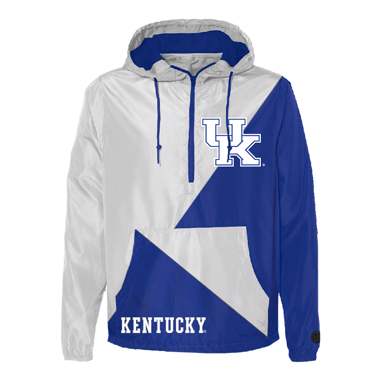 White; blue Kentucky Wildcats Windbreaker - Official NCAA Licensed Collegiate Apparel
