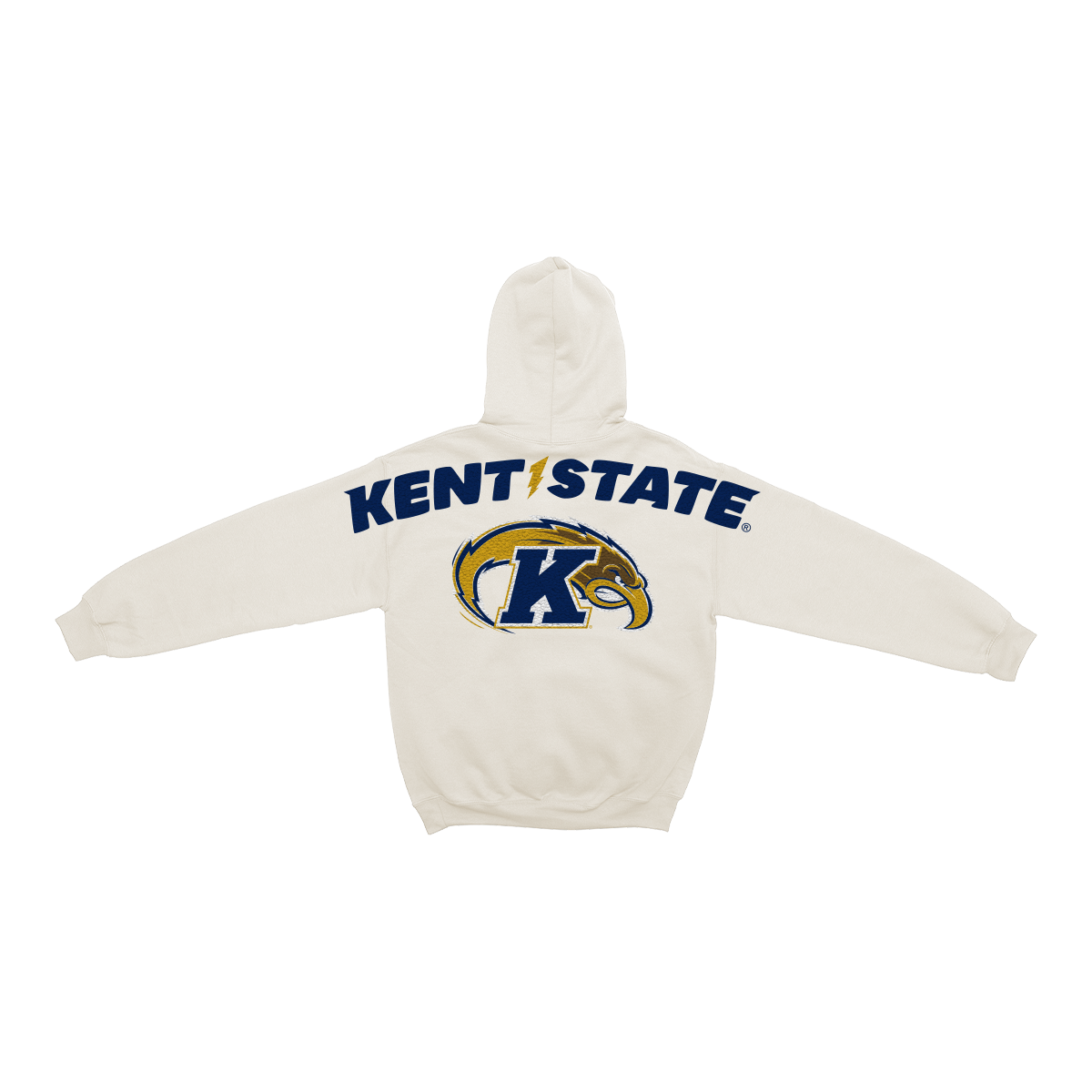 Kent State Golden Flashes Bone Chenille Pullover Hoodie