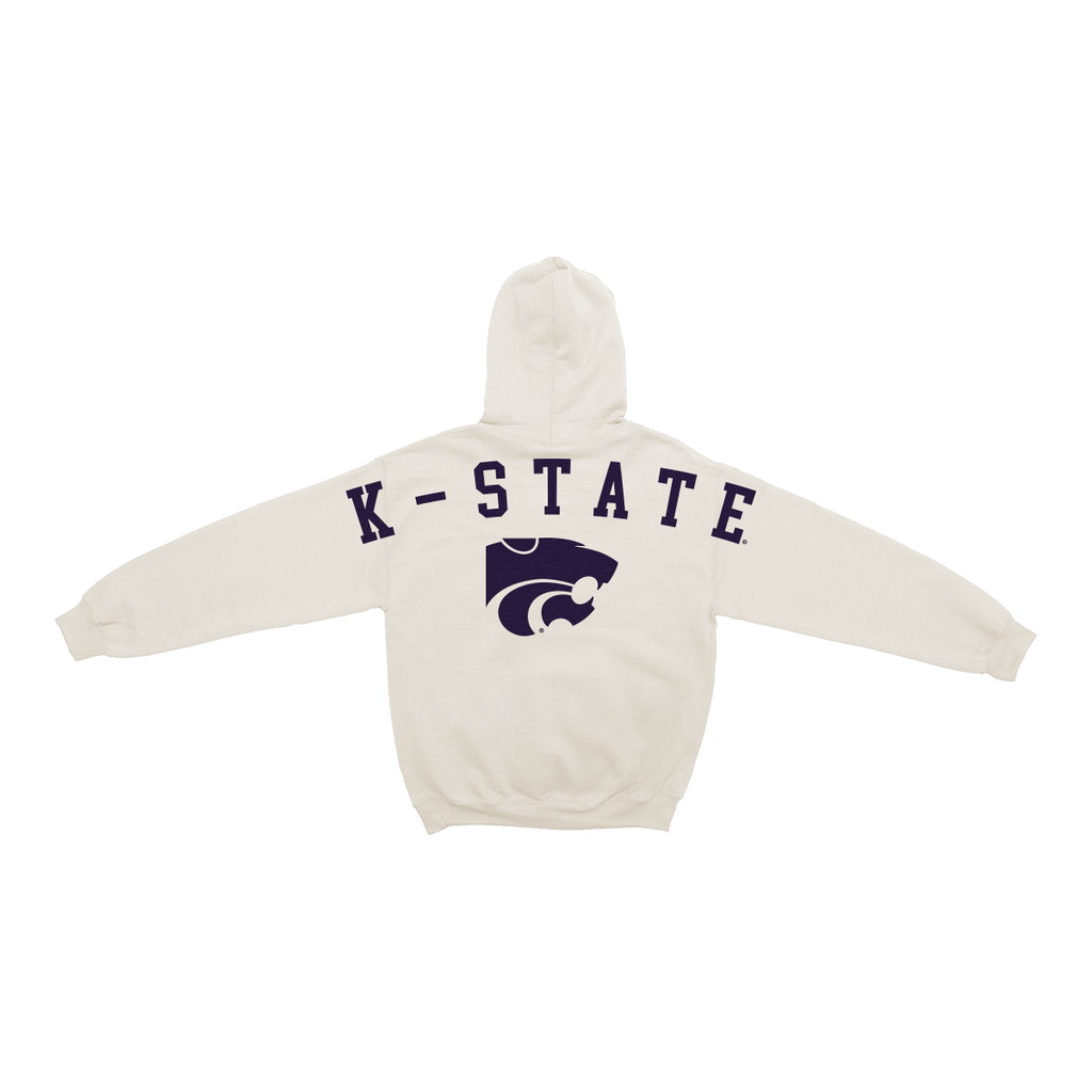 Kansas State Bone Chenille Pullover Hoodie