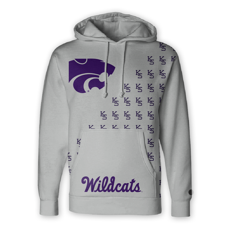 Gray Kansas State Wildcats Hoodie - Official NCAA Licensed Collegiate Apparel