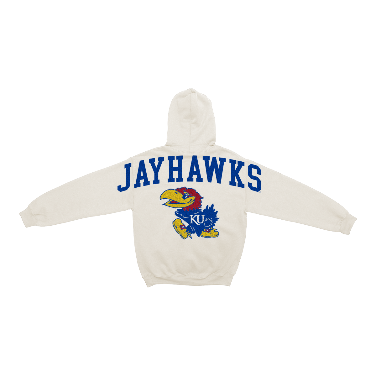 Kansas Jayhawks Bone Chenille Pullover Hoodie