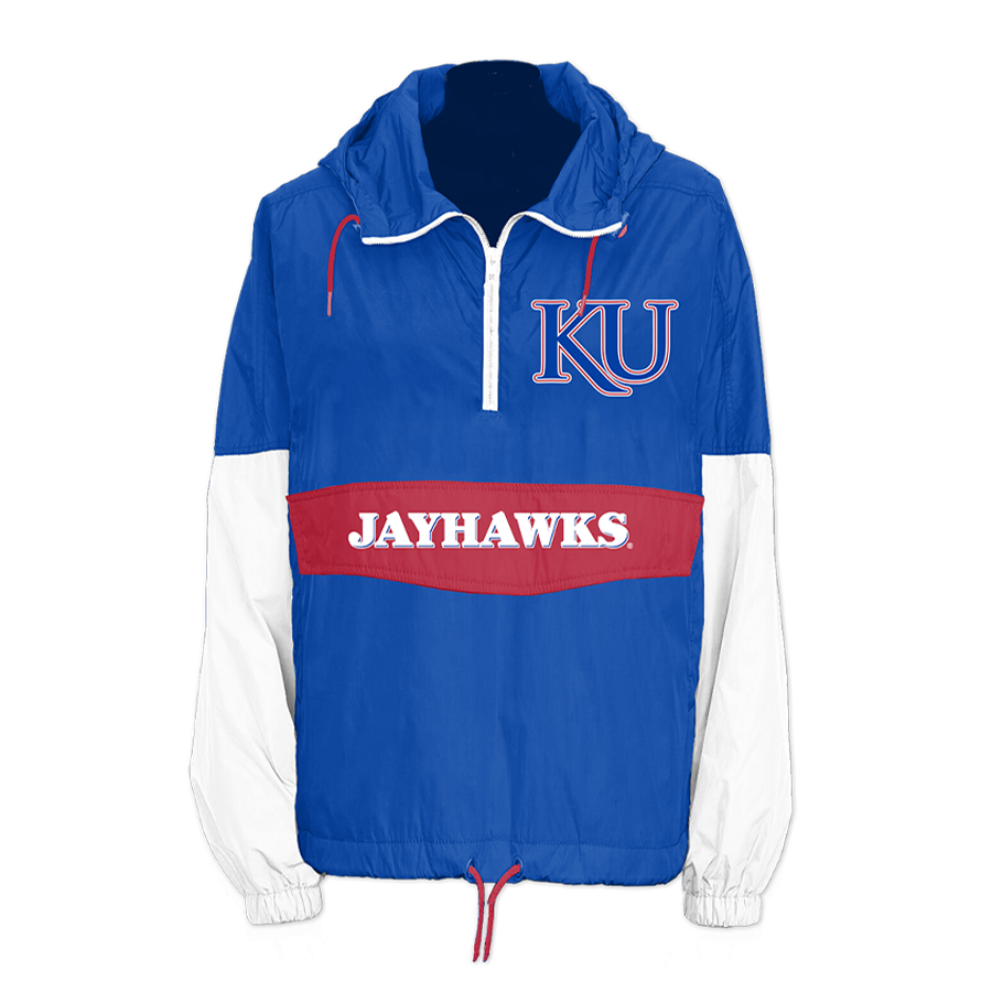 Kansas Jayhawks Retro Pullover Windbreaker