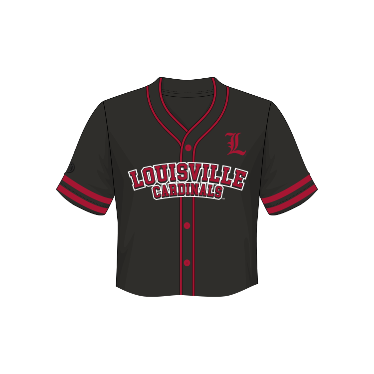 Louisville Cardinals Fashion Cropped Baseball Jersey