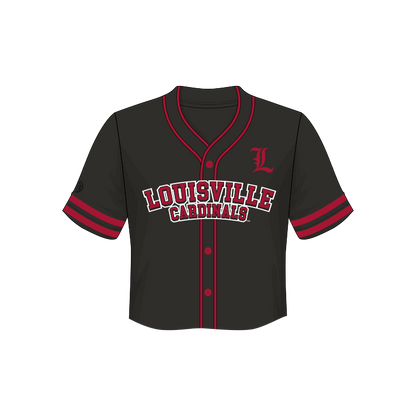Louisville Cardinals Fashion Cropped Baseball Jersey
