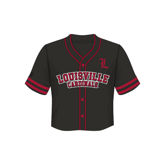 Louisville Cardinals Fashion Cropped Baseball Jersey