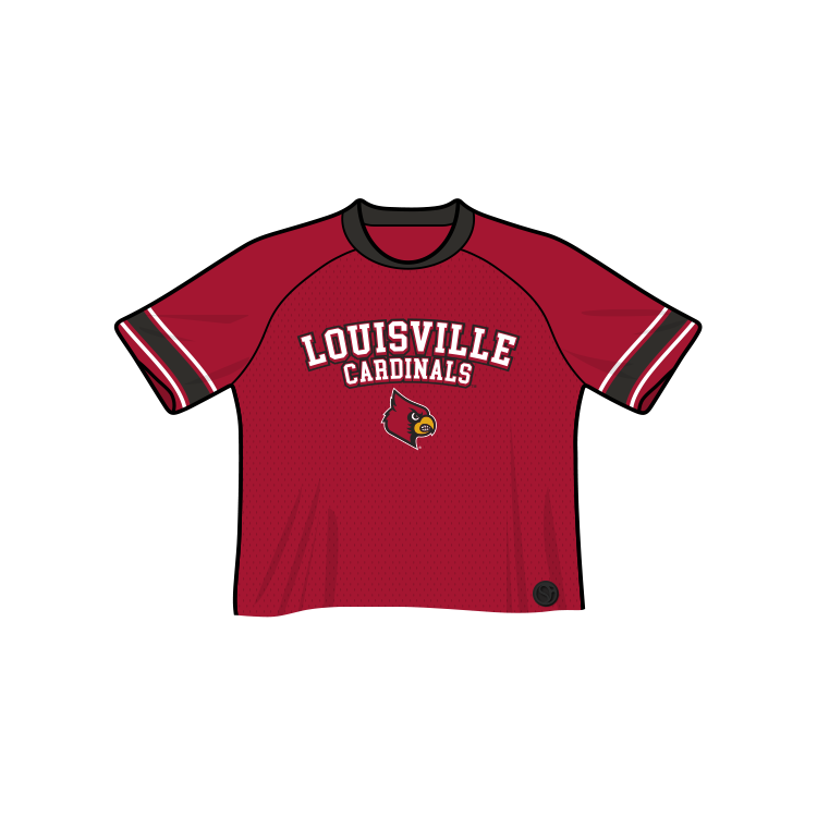 Louisville Cardinals Fashion Cropped Football Jersey