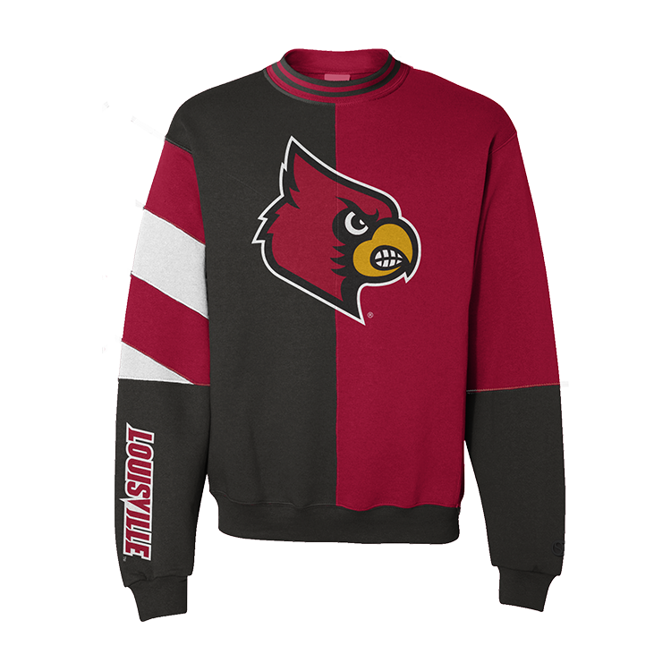 Louisville Cardinals Split Crewneck