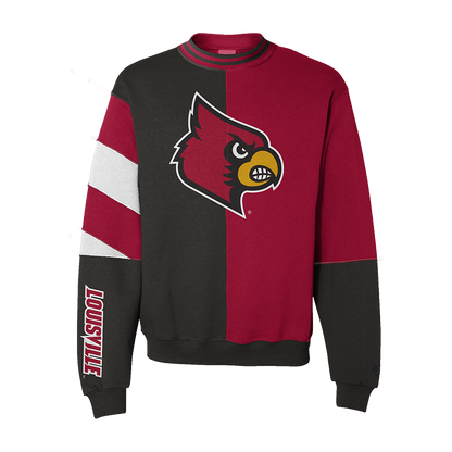 Louisville Cardinals Split Crewneck