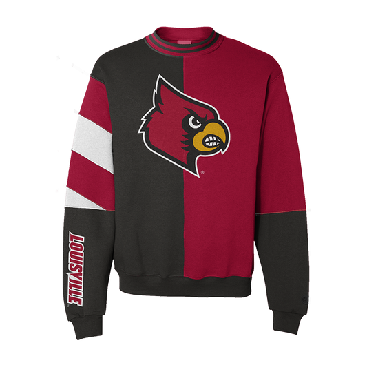 Louisville Cardinals Split Crewneck