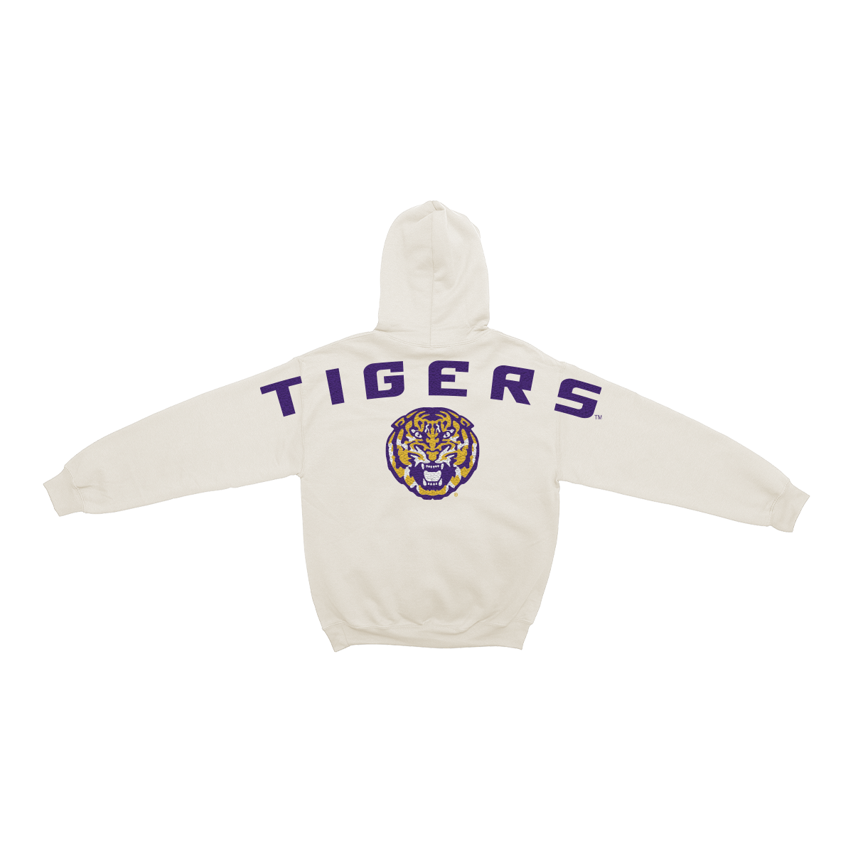 LSU Tigers Bone Chenille Pullover Hoodie