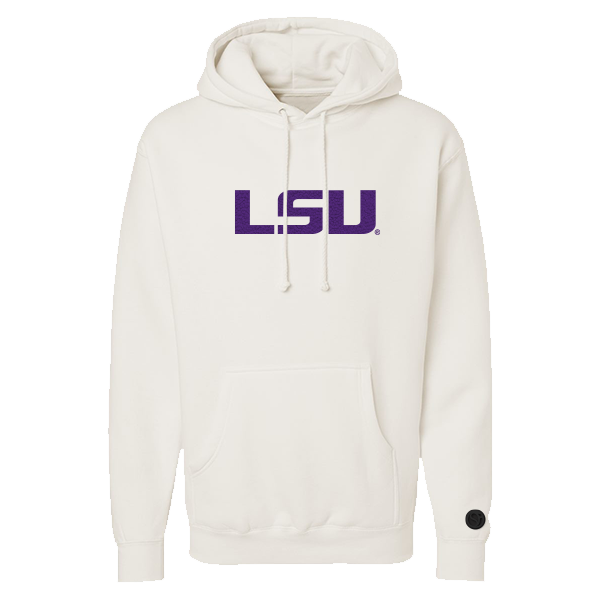 LSU Tigers Bone Chenille Pullover Hoodie