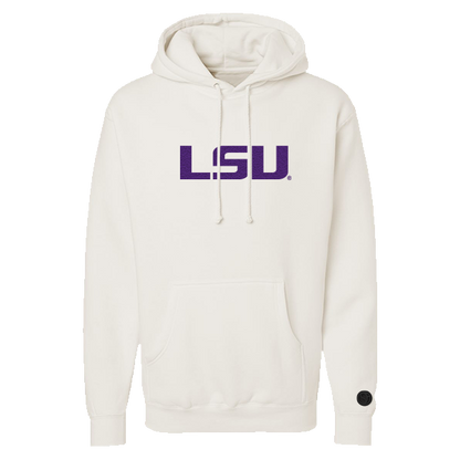 LSU Tigers Bone Chenille Pullover Hoodie