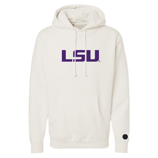 LSU Tigers Bone Chenille Pullover Hoodie
