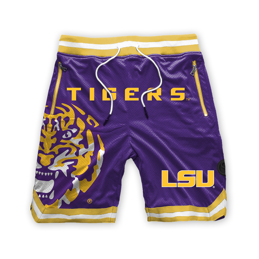 Purple LSU Tigers Mesh Shorts - Official NCAA Licensed Collegiate Apparel