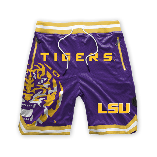 LSU Tigers Poly Mesh Shorts