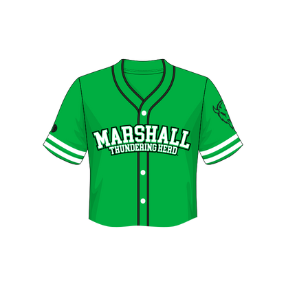 Marshall Thundering Herd Fashion Cropped Baseball Jersey