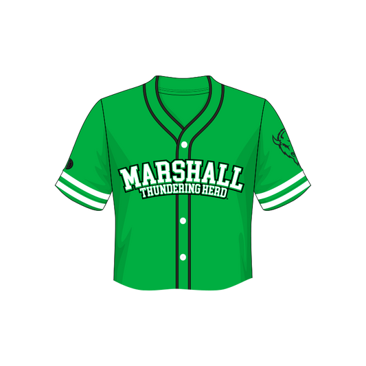 Marshall Thundering Herd Fashion Cropped Baseball Jersey