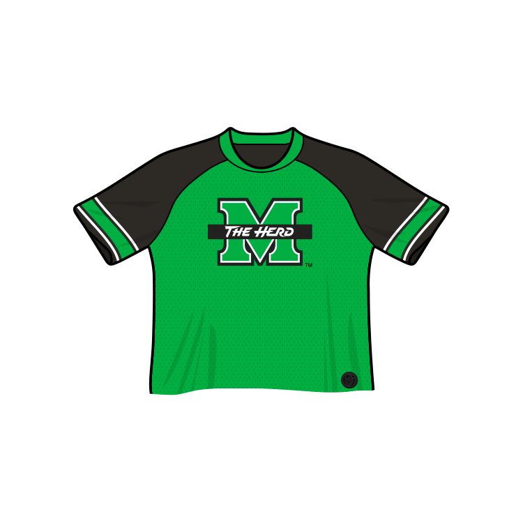 Marshall Thundering Herd Fashion Cropped Football Jersey