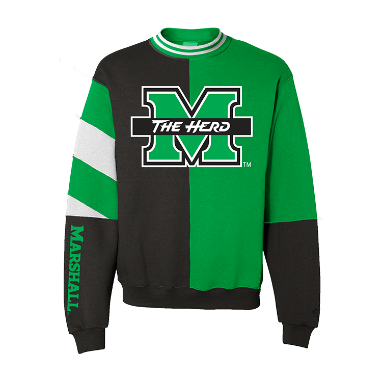 Marshall Thundering Herd Split Crewneck
