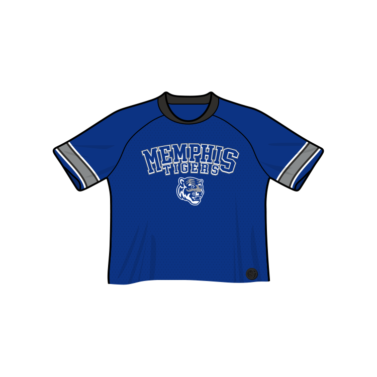 Memphis Tigers Fashion Cropped Football Jersey