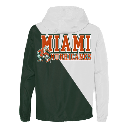 Chaqueta cortavientos bicolor de los Miami Hurricanes