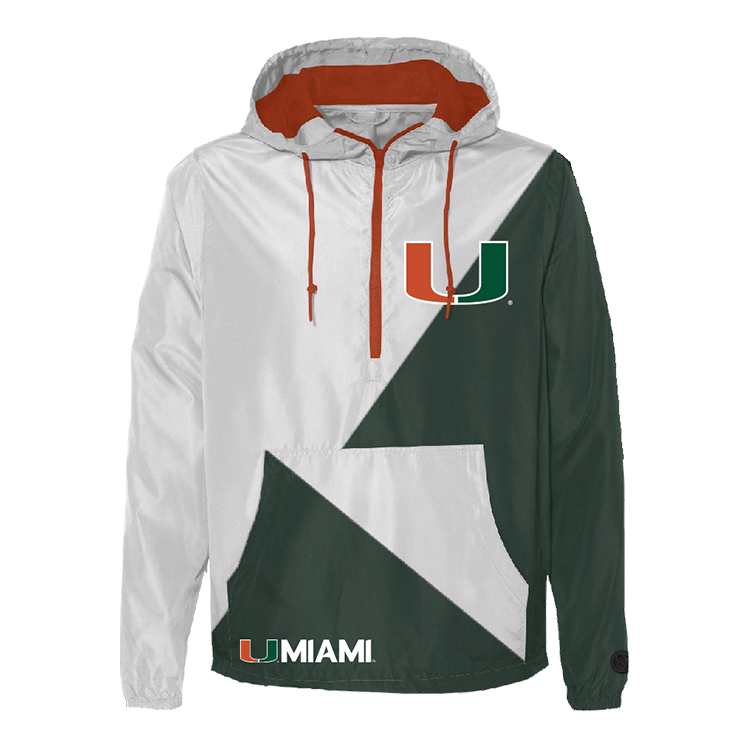 Green Miami Hurricanes Windbreaker - Official NCAA Licensed Collegiate Apparel