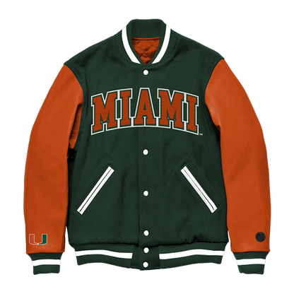 Chaqueta universitaria de los Miami Hurricanes