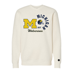 White Michigan Wolverines Crewneck - Official NCAA Licensed Collegiate Apparel