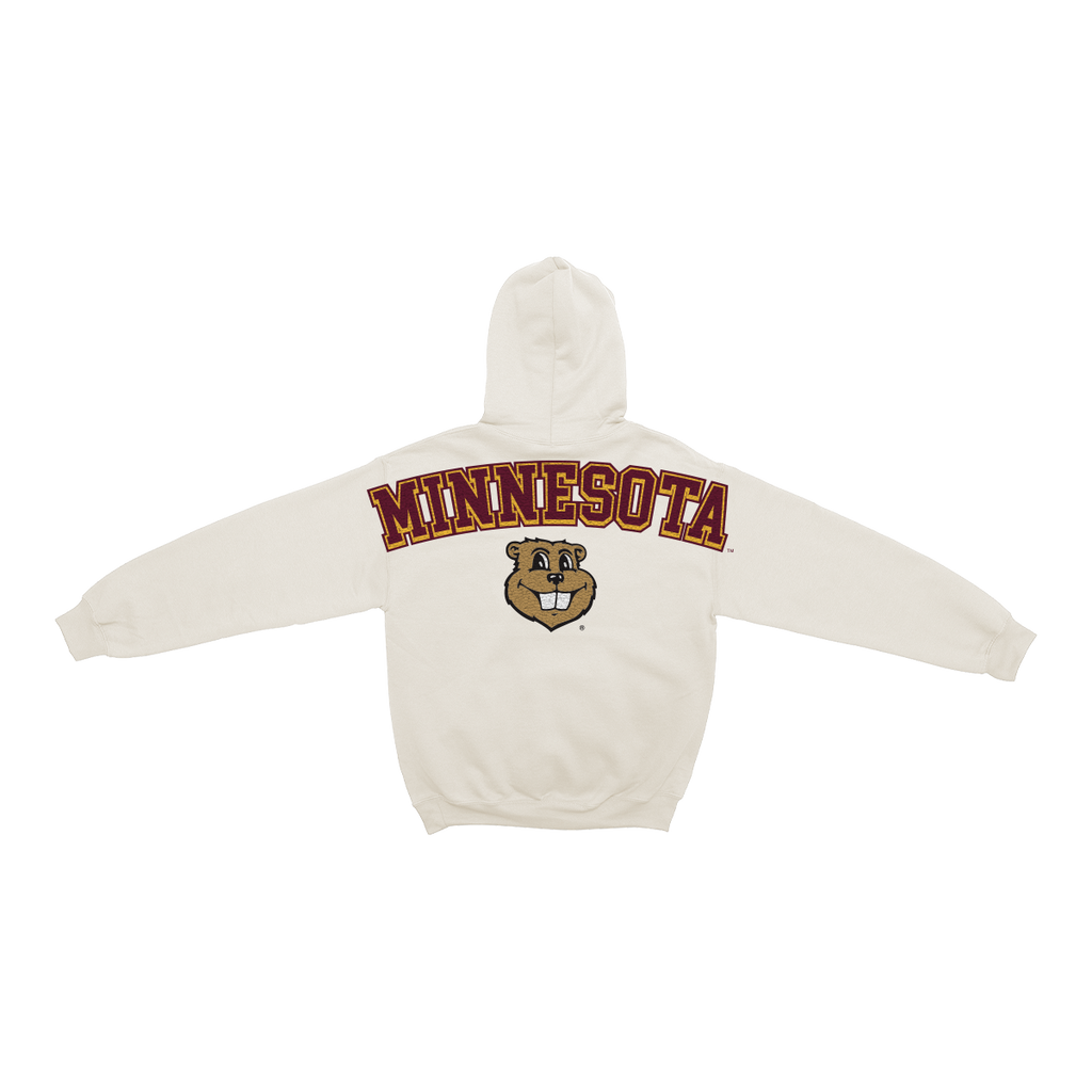 Minnesota Golden Gophers Bone Chenille Pullover Hoodie